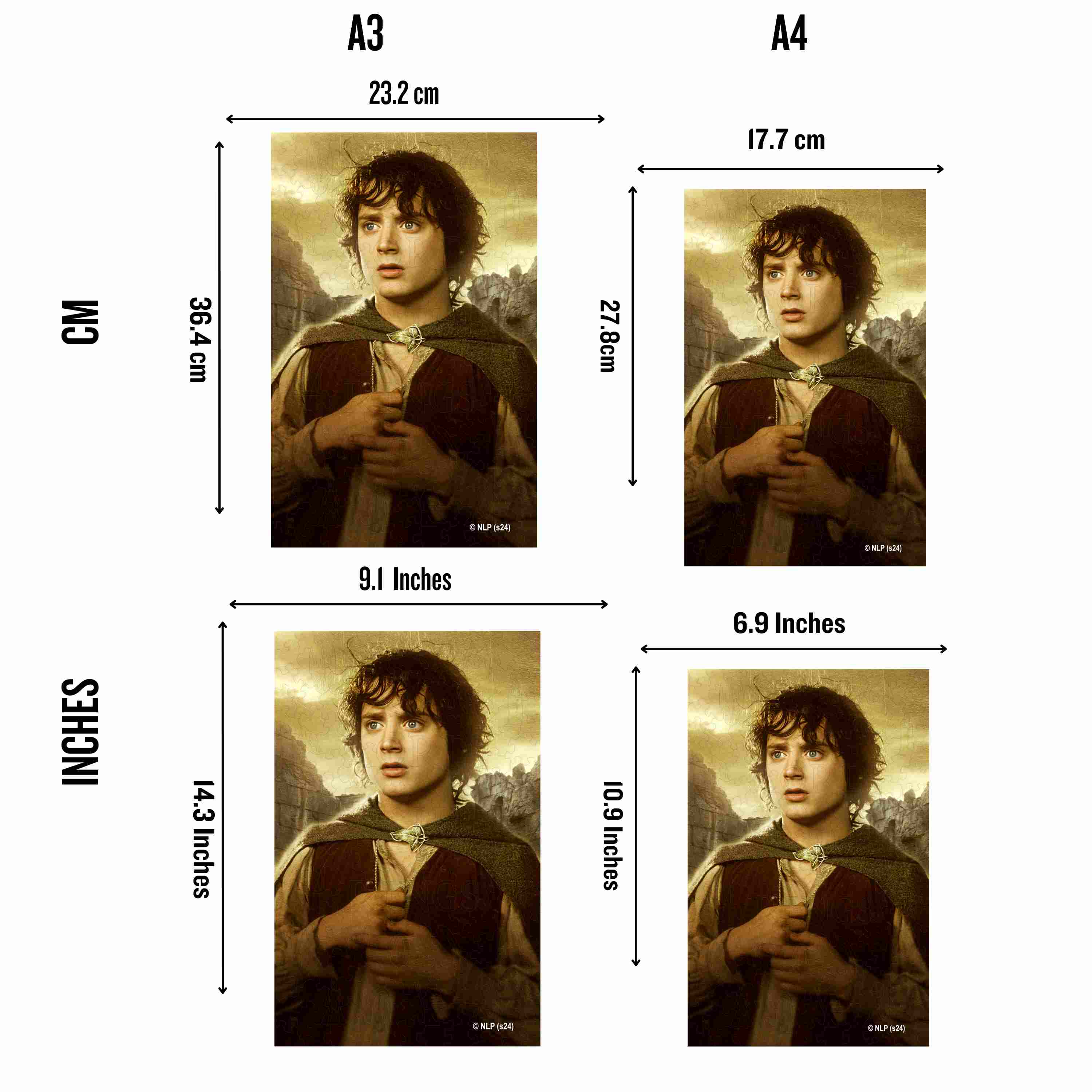 Frodo Baggins och de två tornen - Träpussel
