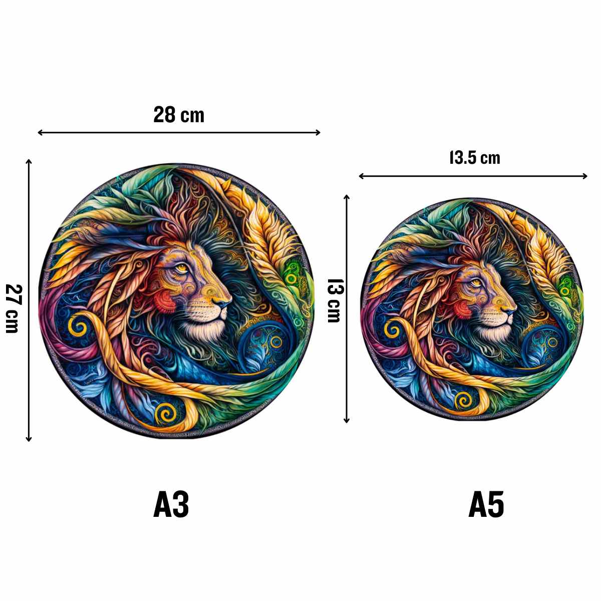 Animal Jigsaw Puzzle > Wooden Jigsaw Puzzle > Jigsaw Puzzle Fiery Lion - Jigsaw Puzzle