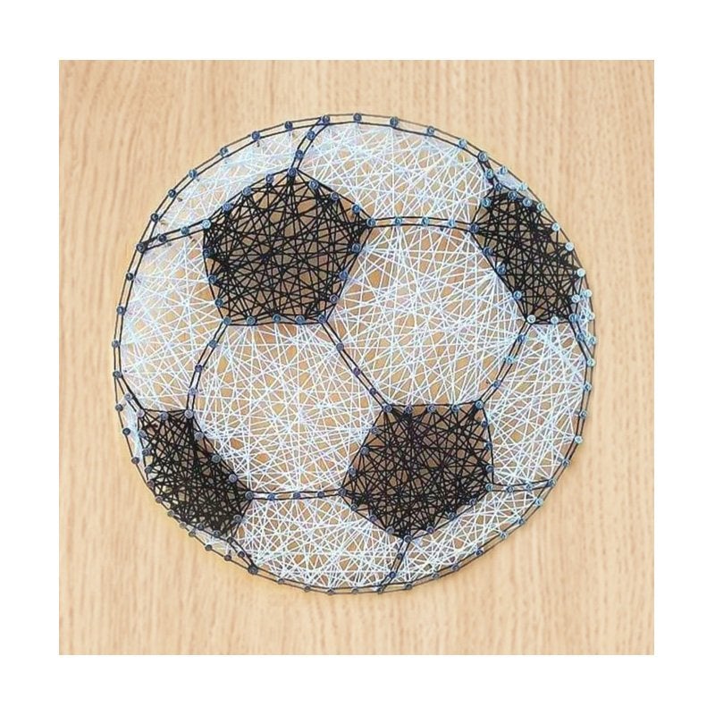 String Art - Fotboll | Trä Stil