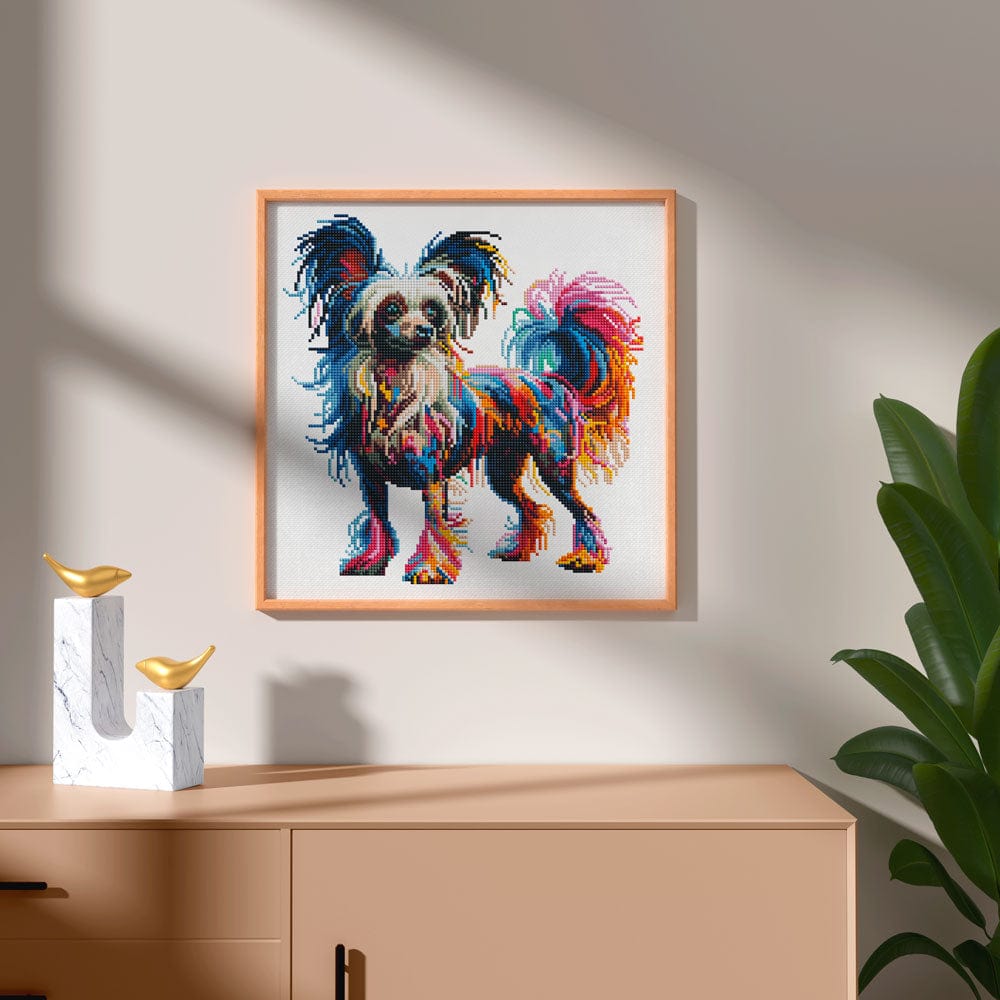 15.7"x15.7" / 40cm x 40cm Chinese Crested Dog - Diamond Painting Kit