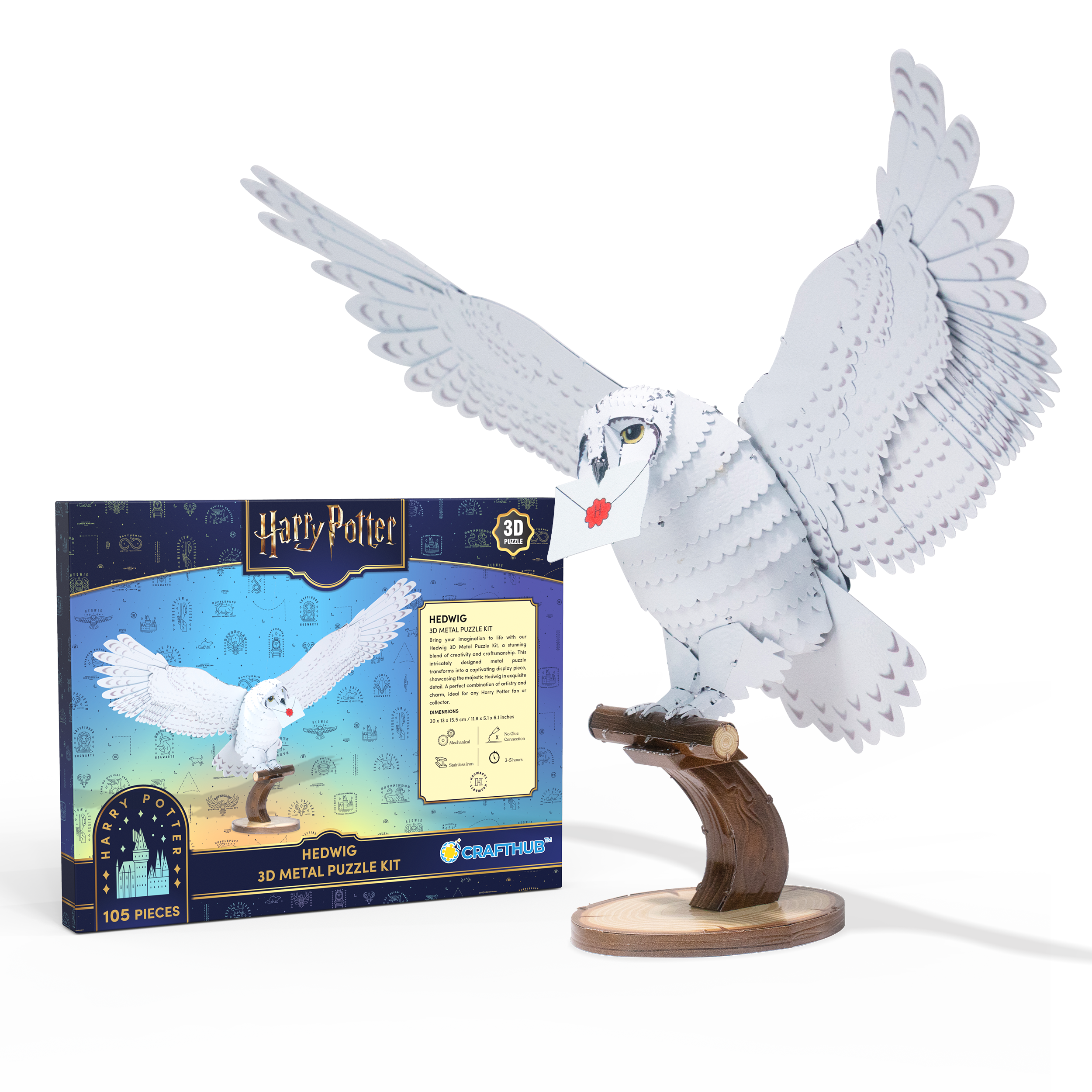Hedwig - 3D metallpussel