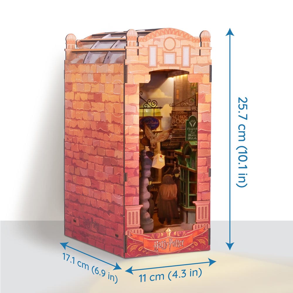 Book Nook Kits 237 Pieces | 25.7×11×17.1 cm (10.1" x 4.3" x 6.9") Harry Potter: Diagon Alley - DIY Book Nook Kit