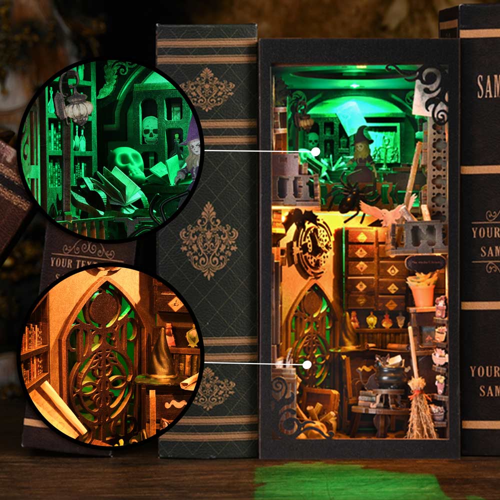 3D Wooden Puzzles 391 Pieces | 9.1"x7.1"x4.3" The Little Alchemist’s Haven - DIY Book Nook Kit