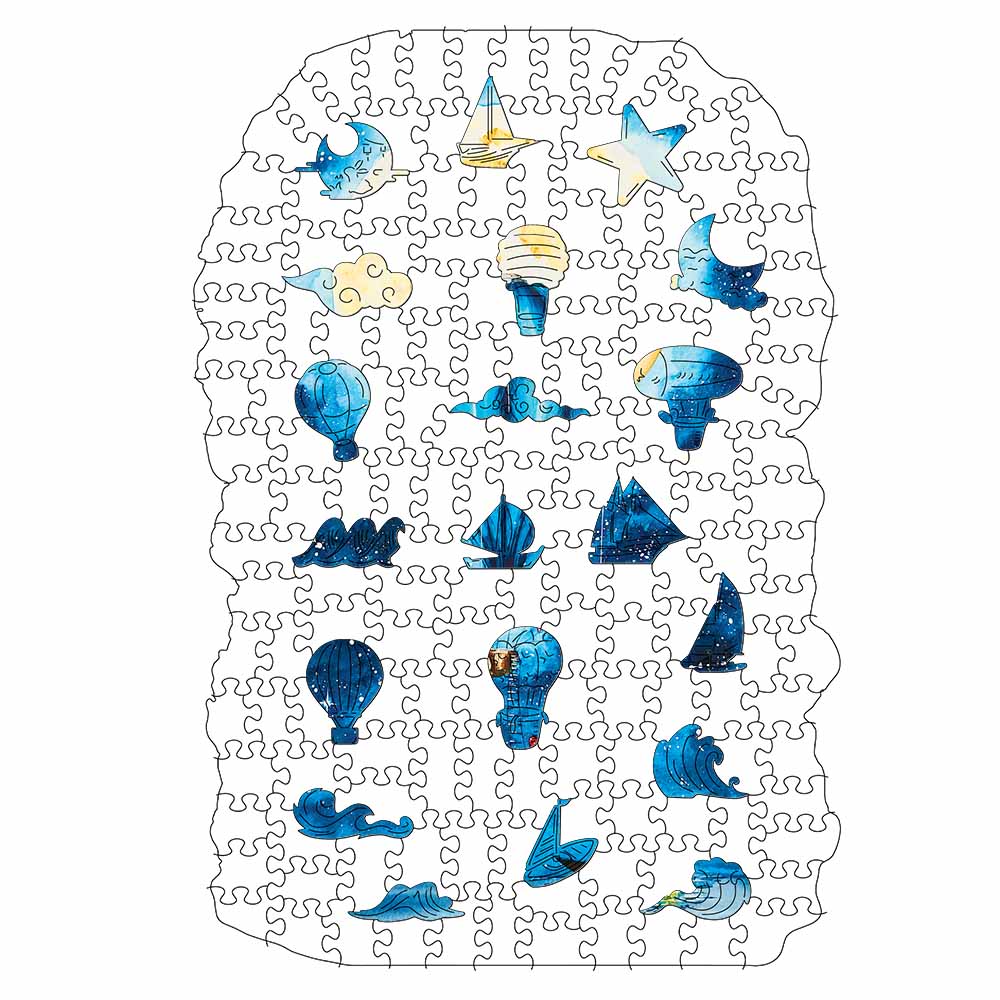 Månljusresa - Träpussel