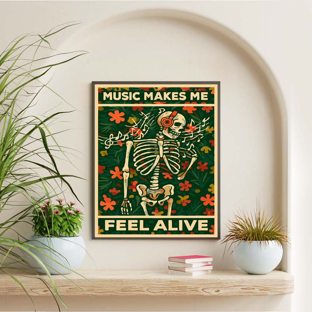 Painting By Numbers Kits 15.7" x 19.6" (40 x 50cm) Music Makes Me Feel Alive - Paint By Numbers Kit