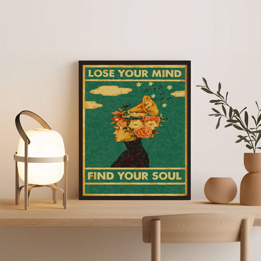 Painting By Numbers Kits 15.7" x 19.6" (40 x 50cm) Lose Your Mind, Find Your Soul - Paint By Numbers Kit