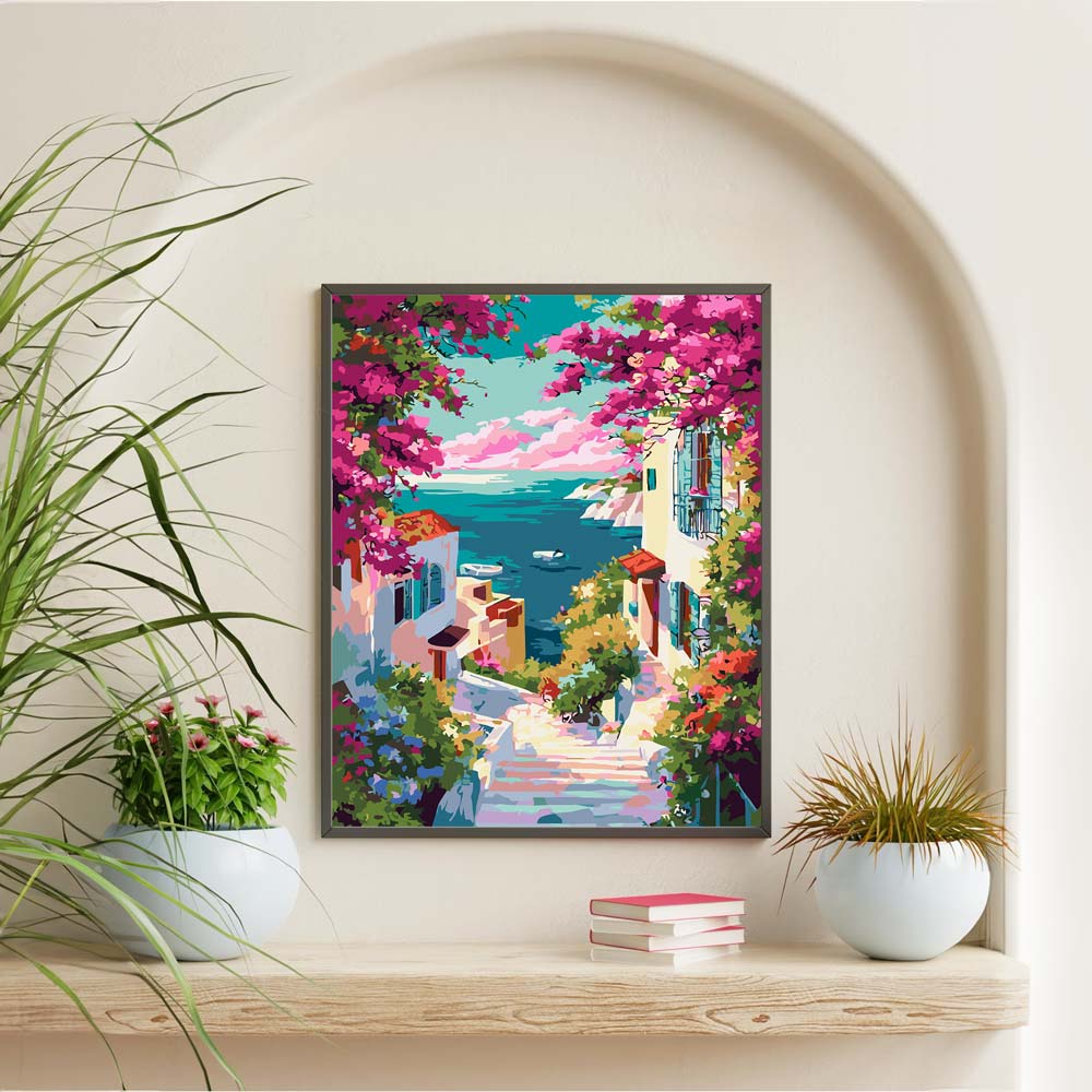 Painting By Numbers Kits 15.7" x 19.6" (40 x 50cm) Coastal Charm - Paint By Numbers Kit