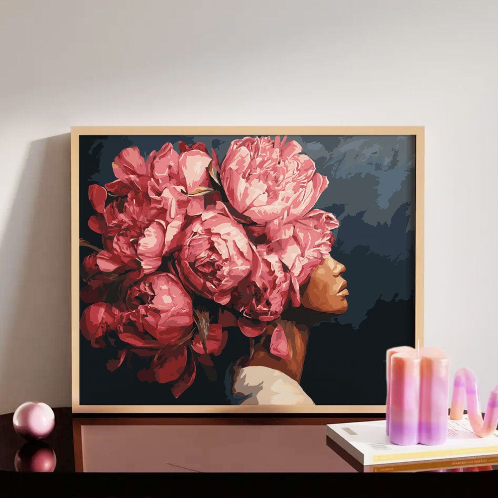 Painting By Numbers Kits 15.7" x 19.6" (40 x 50cm) Pink Peonies - Paint By Numbers Kit