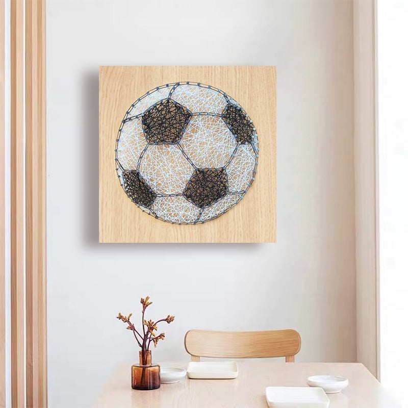 String Art - Fotboll | Trä Stil