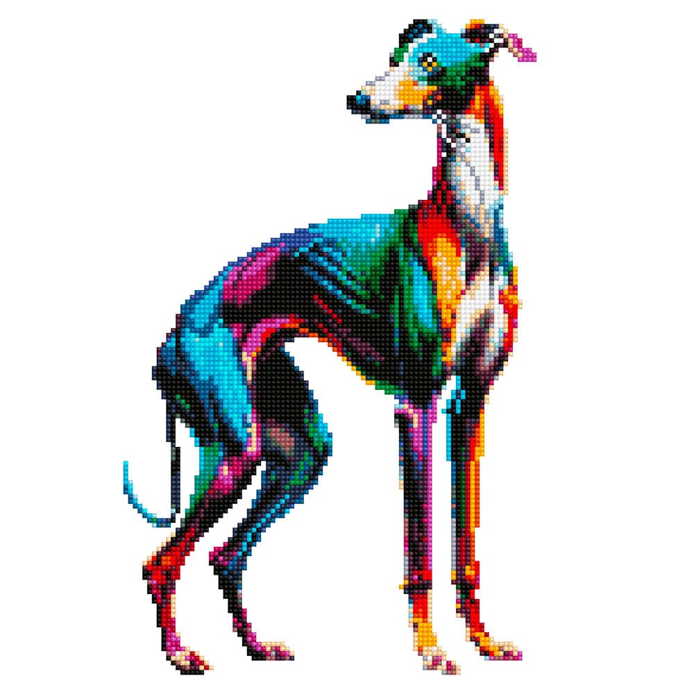 15.7"x15.7" / 40cm x 40cm Italian Greyhound Dog - Diamond Painting Kit