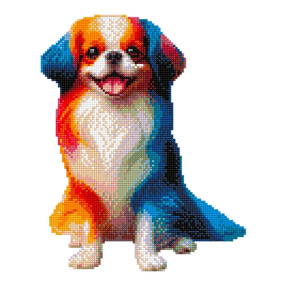 15.7"x15.7" / 40cm x 40cm Japanese Chin Dog - Diamond Painting Kit