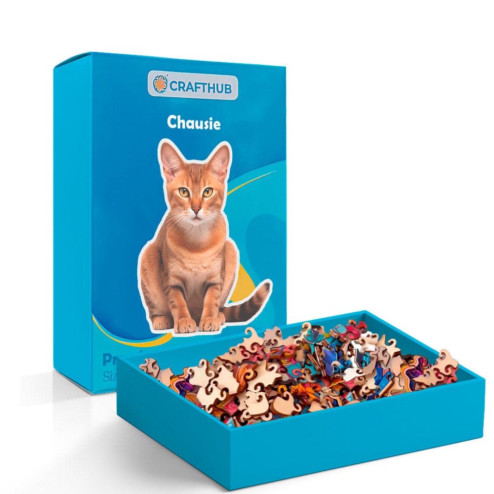 Animal Jigsaw Puzzle > Wooden Jigsaw Puzzle > Jigsaw Puzzle Chausie Cat - Jigsaw Puzzle