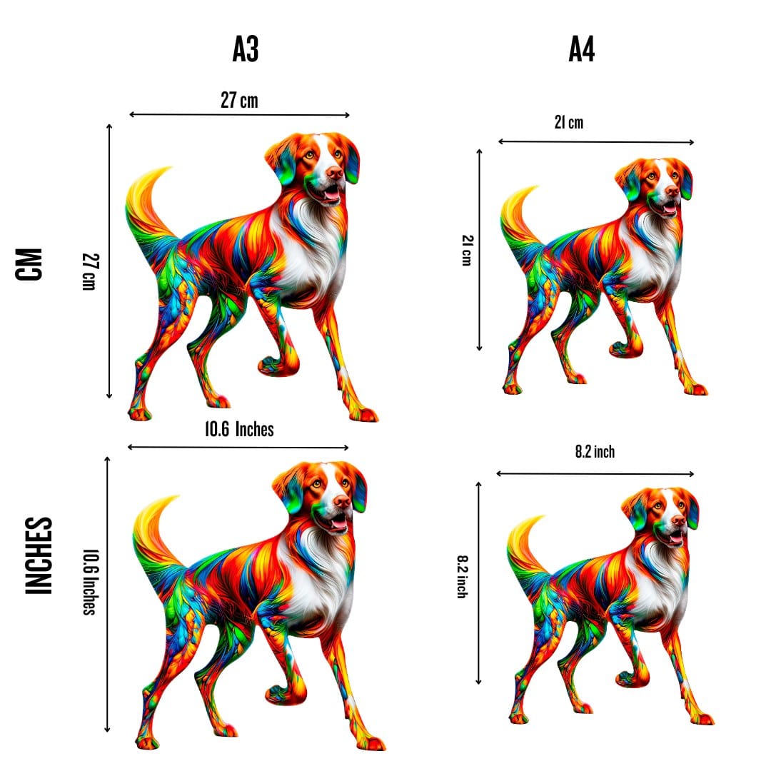 Animal Jigsaw Puzzle > Wooden Jigsaw Puzzle > Jigsaw Puzzle Brittany Dog - Jigsaw Puzzle