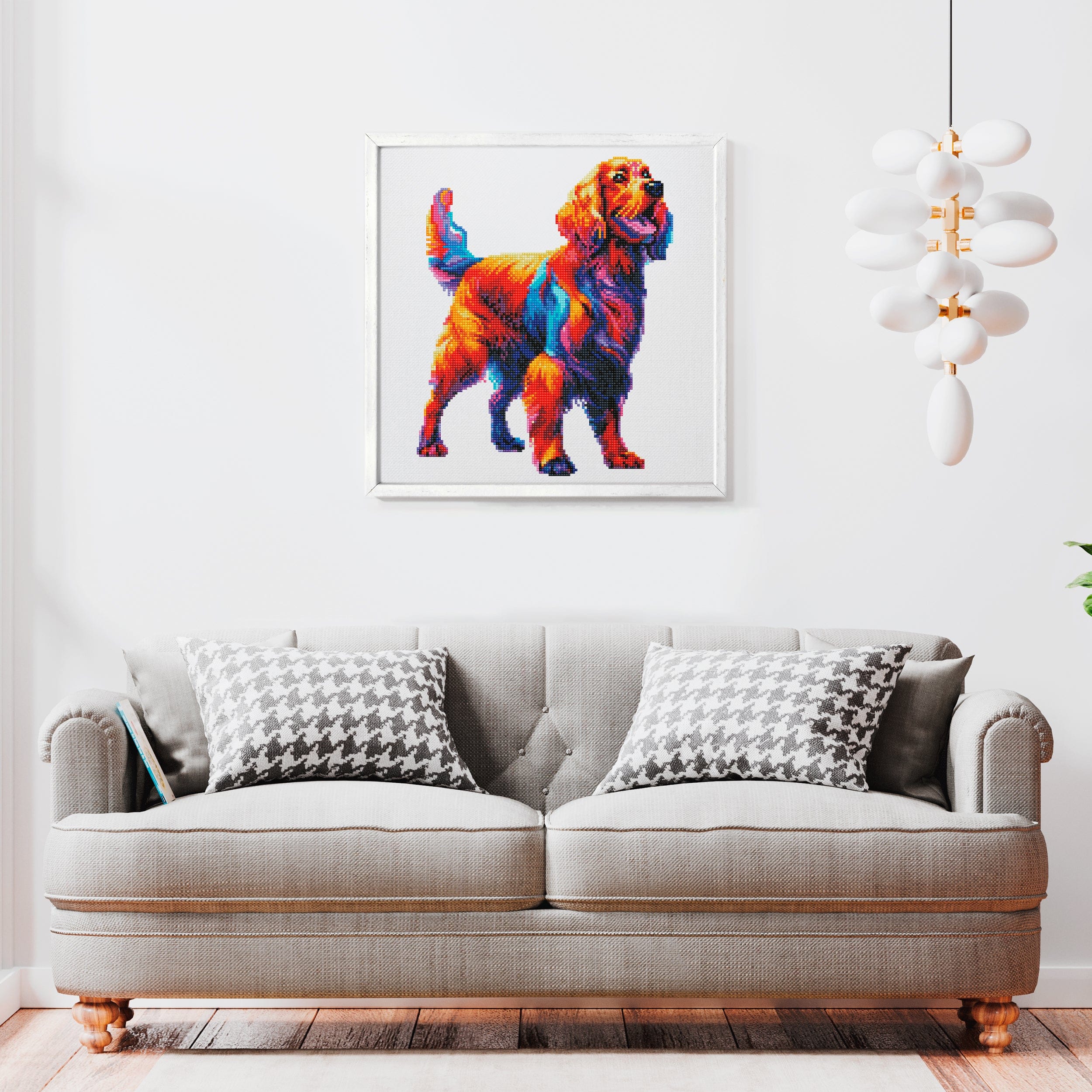 15.7"x15.7" / 40cm x 40cm Irish Setter Dog - Diamond Painting Kit