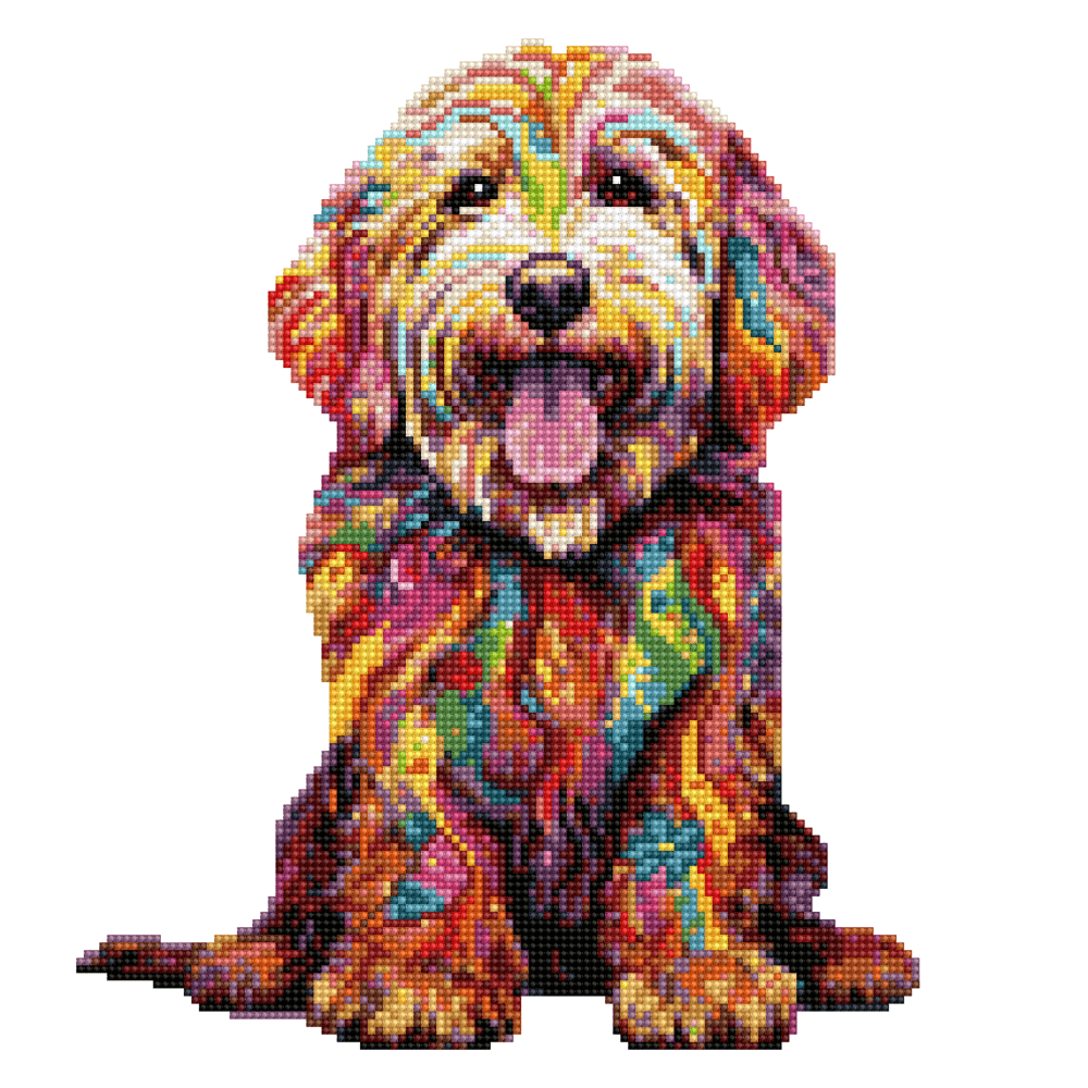 15.7"x15.7" / 40cm x 40cm Labradoodle Dog - Diamond Painting Kit