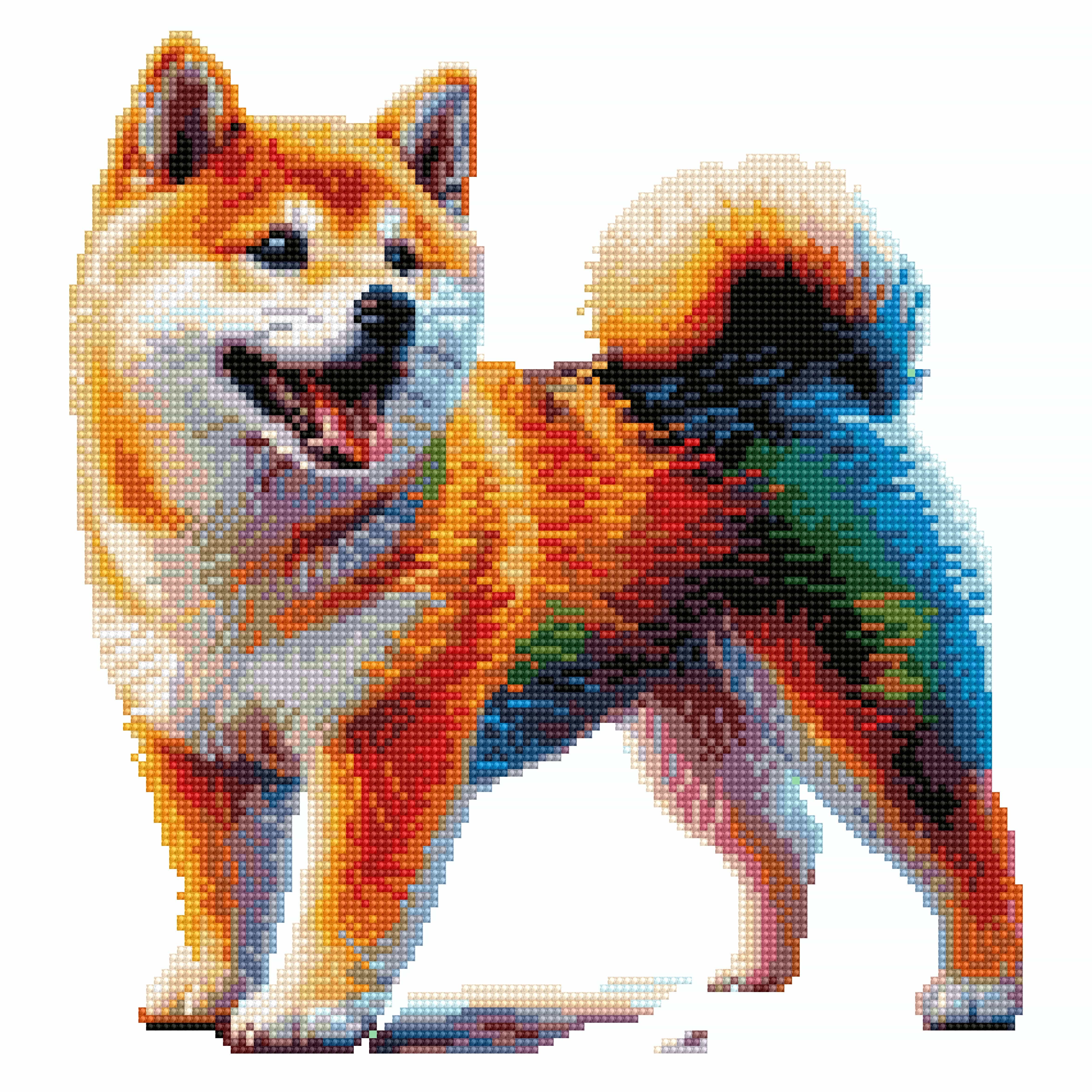 40x40cm Shiba Inu Dog - Diamond Painting Kit