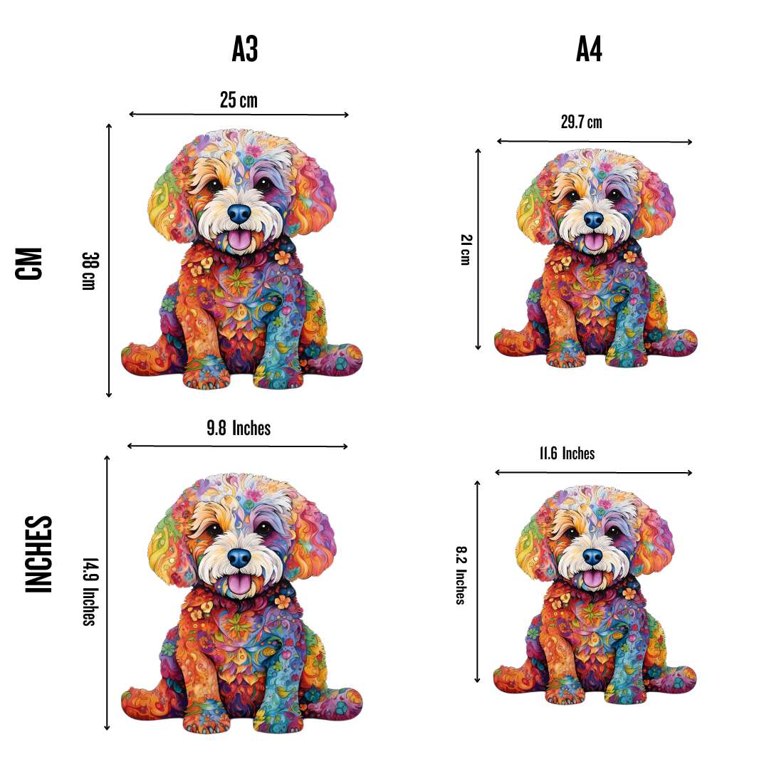 Animal Jigsaw Puzzle > Wooden Jigsaw Puzzle > Jigsaw Puzzle Bichon Dog - Jigsaw Puzzle