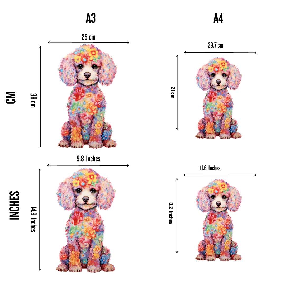 Animal Jigsaw Puzzle > Wooden Jigsaw Puzzle > Jigsaw Puzzle Poodle Dog - Jigsaw Puzzle