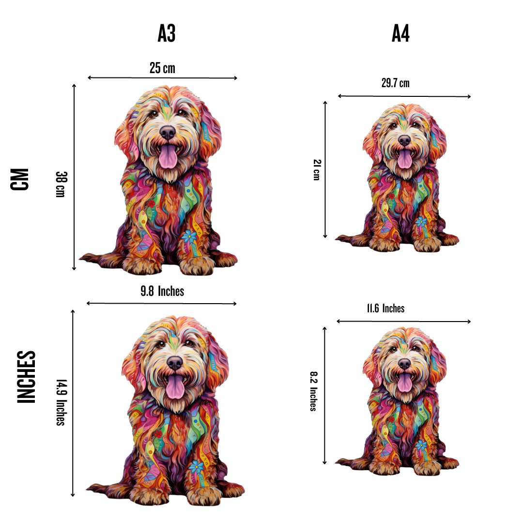 Animal Jigsaw Puzzle > Wooden Jigsaw Puzzle > Jigsaw Puzzle Labradoodle Dog - Jigsaw Puzzle