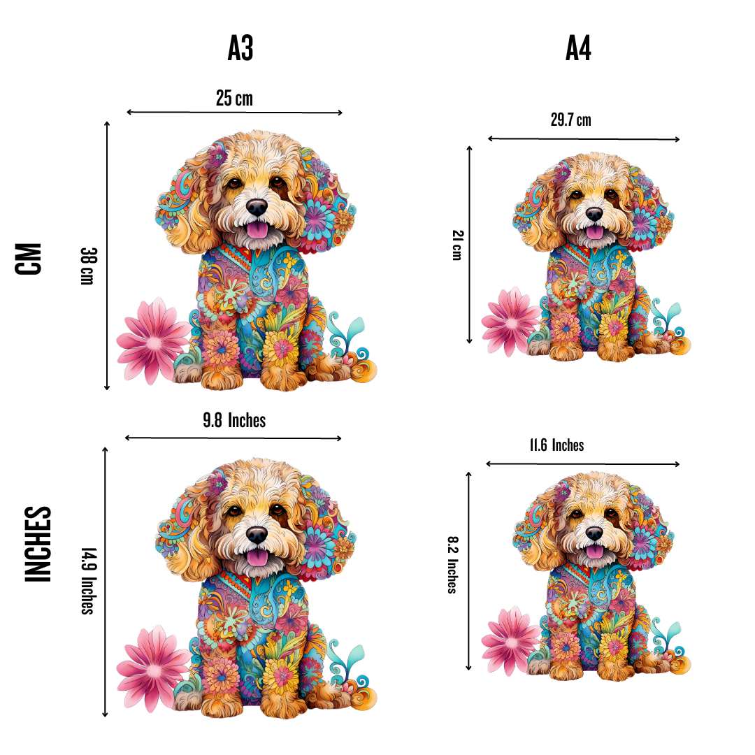 Animal Jigsaw Puzzle > Wooden Jigsaw Puzzle > Jigsaw Puzzle Cavapoo Dog - Jigsaw Puzzle